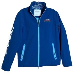 Martini Racing RetroMotoring & Co. Softshell Jacket Men’s Size Small Blue, EUC